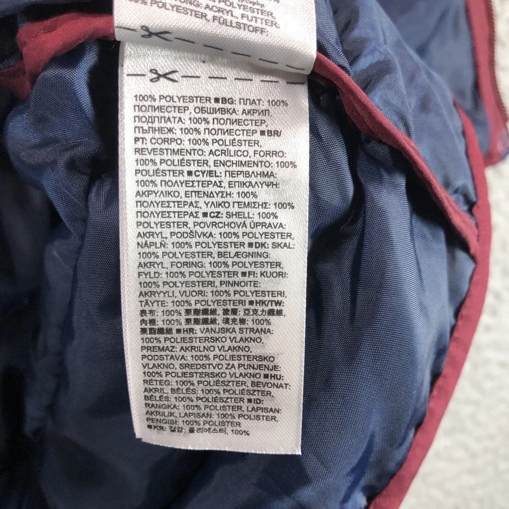 Gap Vest Adult 2XL XXL Burgundy Blue‎ Puffer Insulated Lightweight Jacket NEW